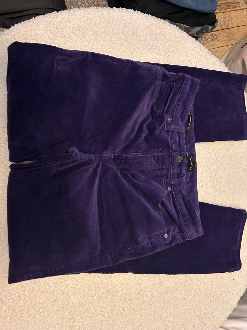 Talbots Women’s Corduroy Pants in Vibrant Purple
